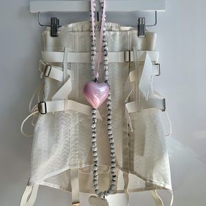 CAMP Vintage Corset Girdle Garters Shaper Style No. 29775 33" White